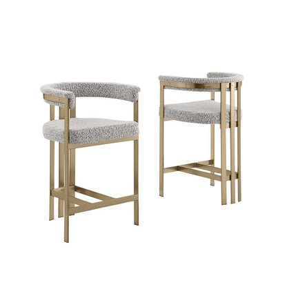 Glam gatsby Rich gray barstools- Set of 1