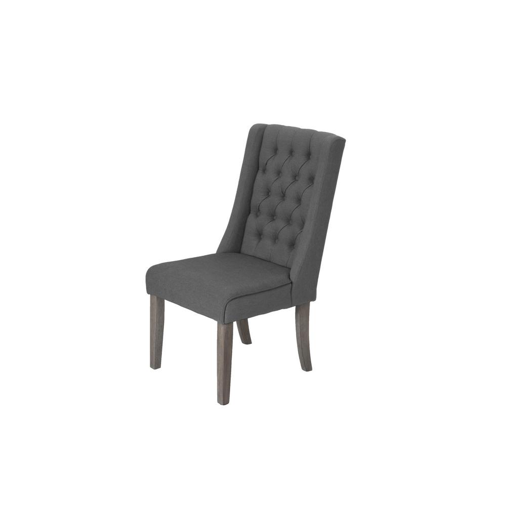 Single Chair, Gray Linen