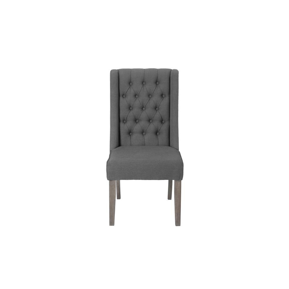Single Chair, Gray Linen
