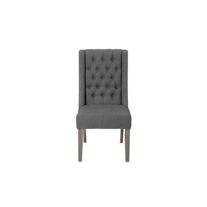 Single Chair, Gray Linen