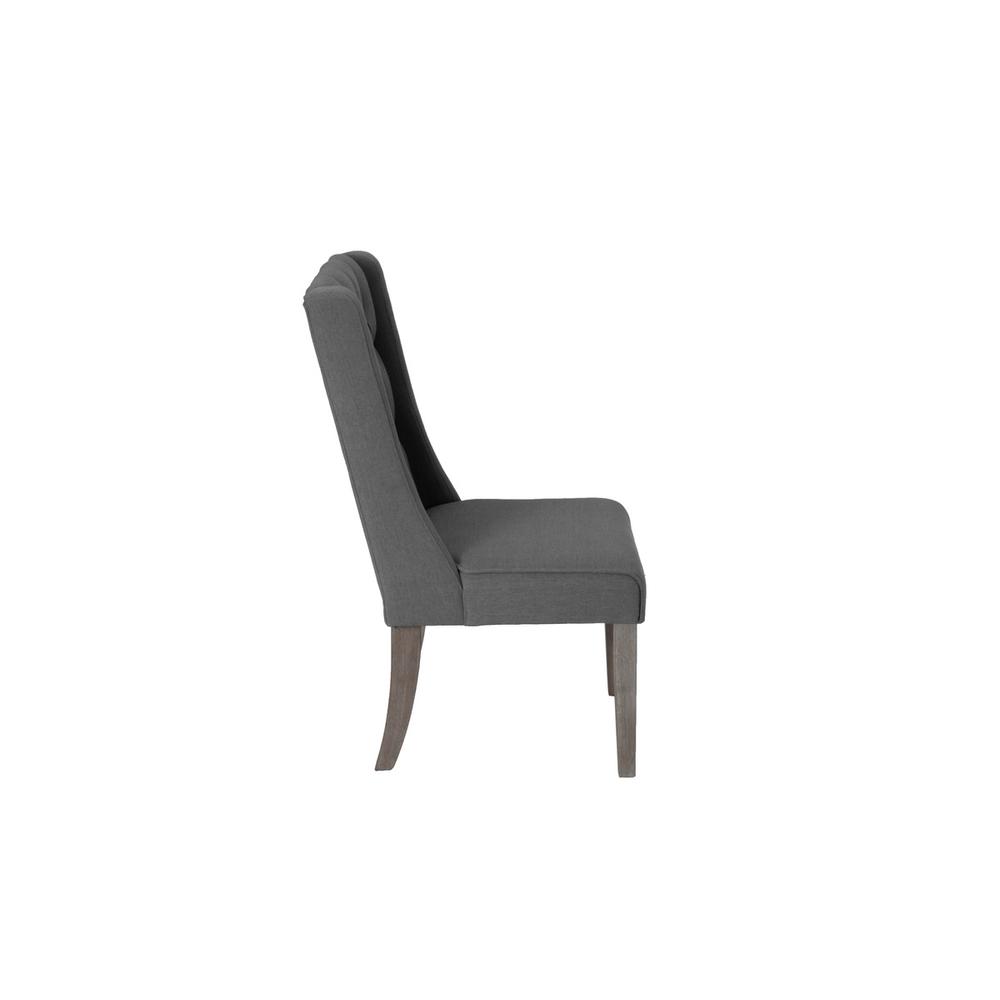 Single Chair, Gray Linen