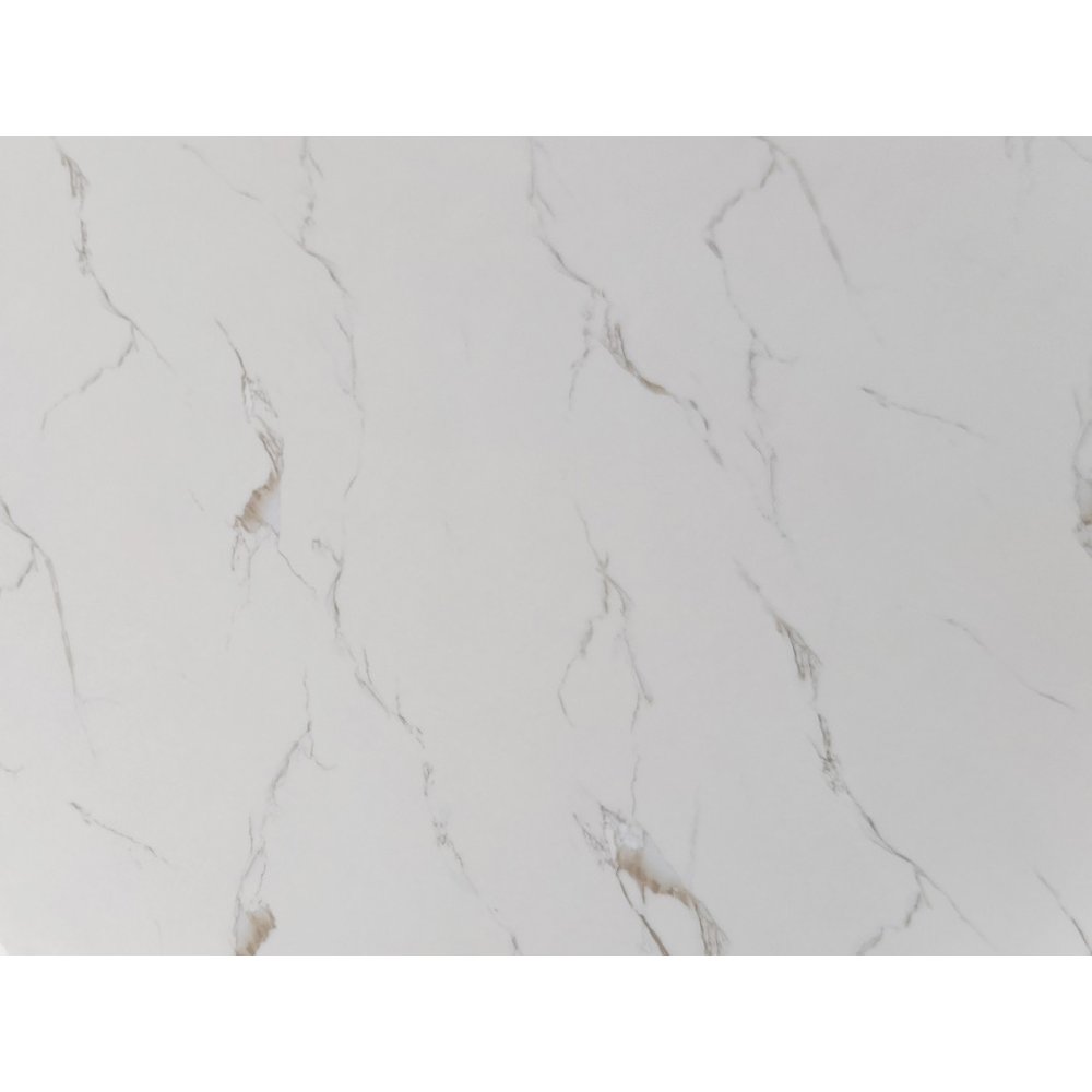 Best Quality Furntirue Round Faux Marble Top On Rustic Beige Mdf/Wood Base