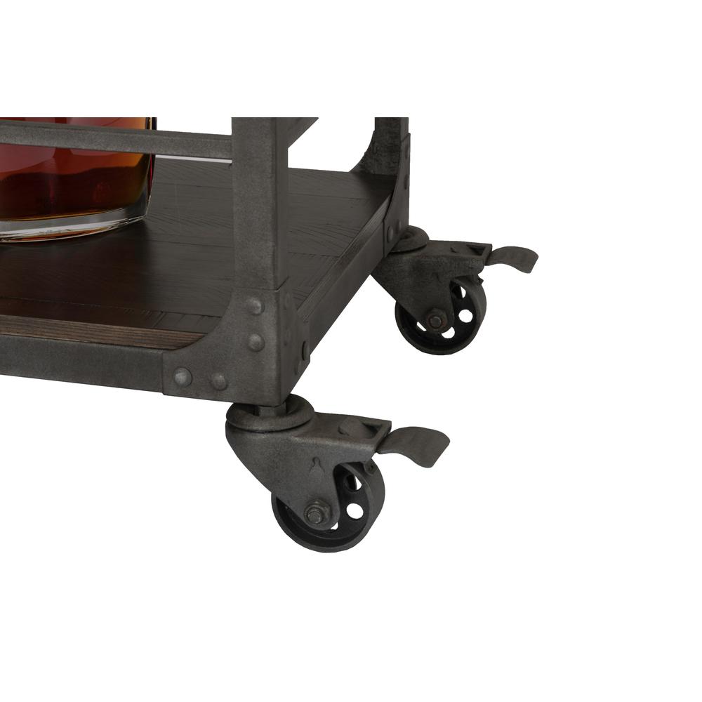 Rustic Espresso Cart w/ Lower Shelf