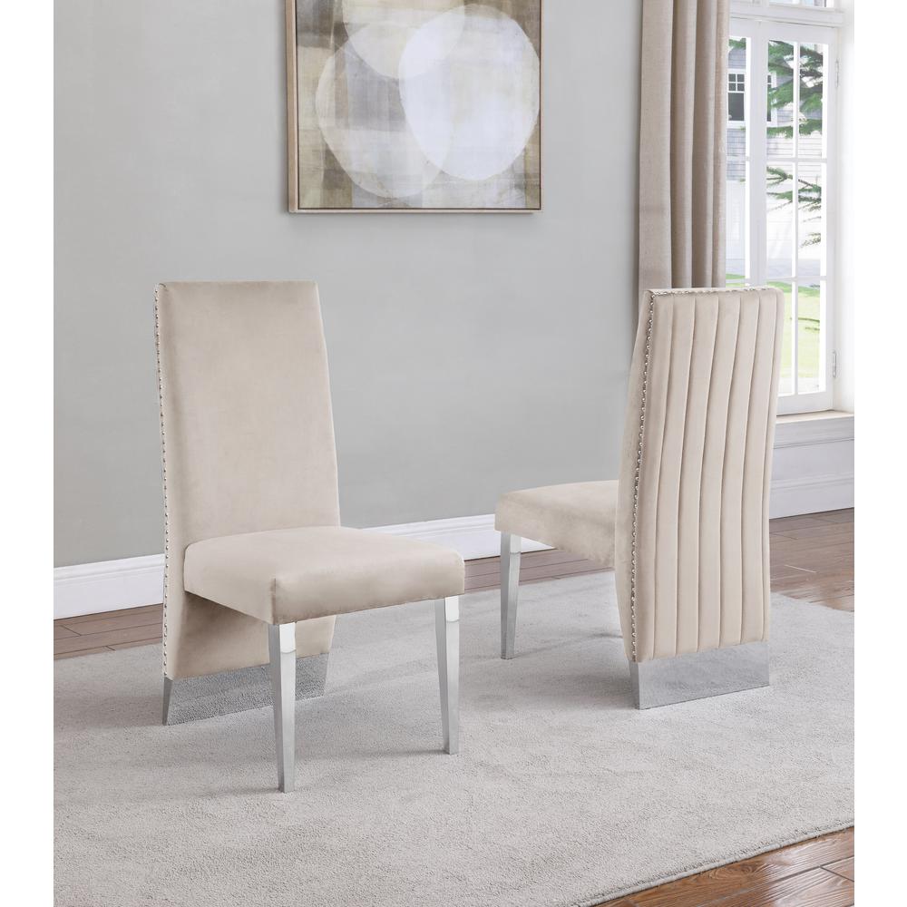 White Marble Lazy-Susan Dining Set Pleated Chairs in Beige Velvet