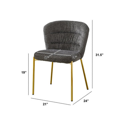 Round White Marble Wrap Glass Ding Table With 4 Dark Grey Side Chairs