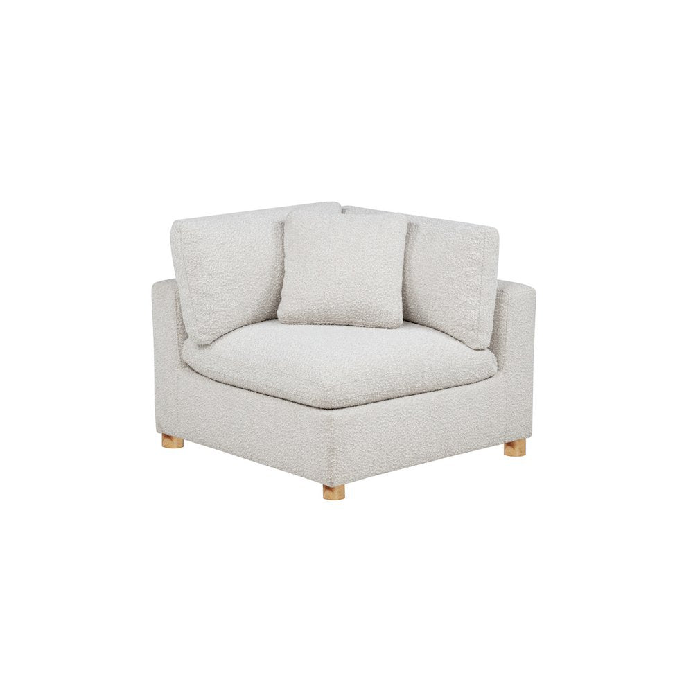 Boucle Modular Corner Chair, Cream