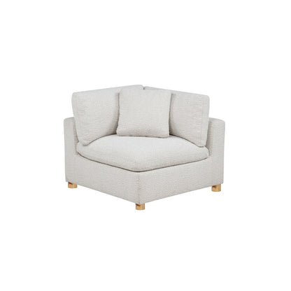 Boucle Modular Corner Chair, Cream