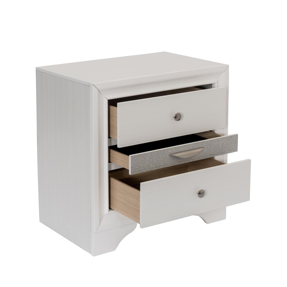 Nightstand with 2 Drawers and 1 Jewelry Drawer