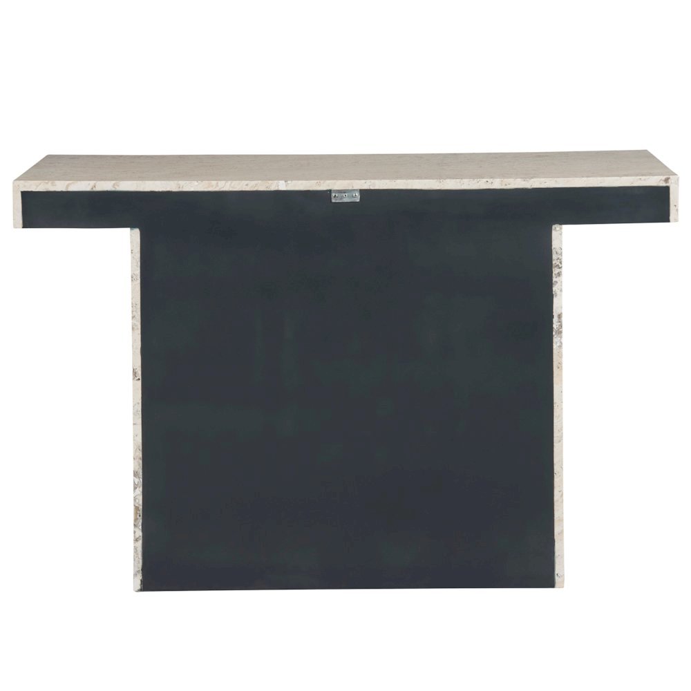 Travertine Sofa Table with Honed Finish and Adjustable Levelers