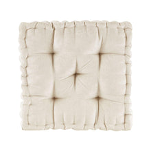 Azza Ivory Chenille Floor Pillow Cushion, Belen Kox