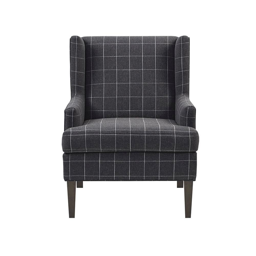 Elegant Gray Accent Chair with Upholstered Seat – Ideal for Any Room