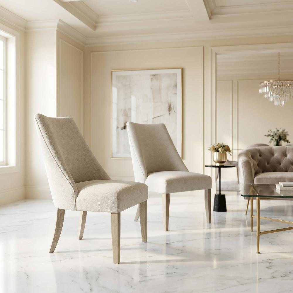 Winfield Dining Chair Set of 2 in Elegant Pattern with Comfortable Seat