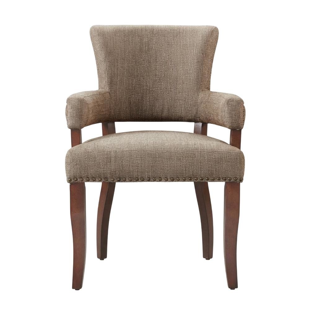Espresso Arm Dining Chair with Elegant Design and Comfortable Seating