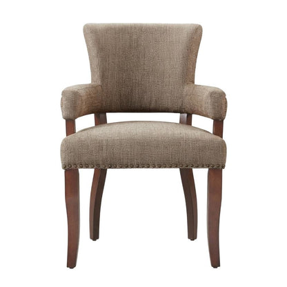 Espresso Arm Dining Chair with Elegant Design and Comfortable Seating
