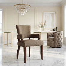 Espresso Arm Dining Chair with Elegant Design and Comfortable Seating