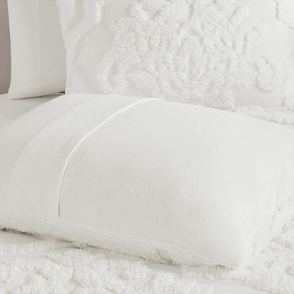 Seraphina White Chenille Duvet Cover Set, Belen Kox