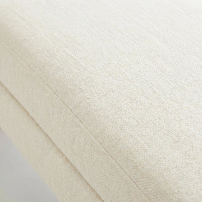 Beige Button-Tufted Storage Bench with Cushioned Top and Versatile Design