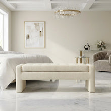 Beige Button-Tufted Storage Bench with Cushioned Top and Versatile Design