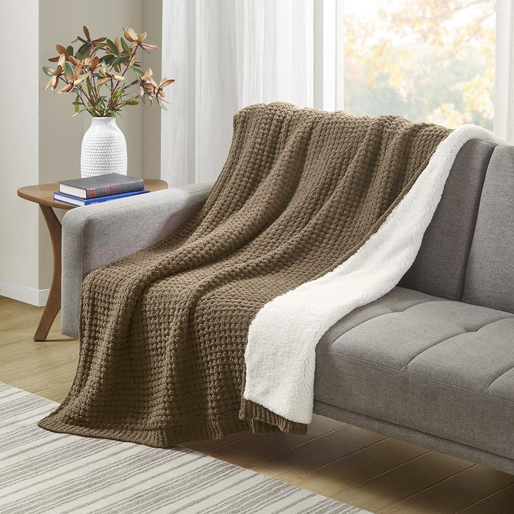 Waffle Knit Chenille Throw