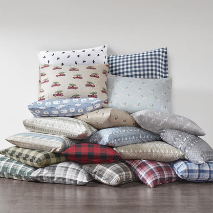 Flannel Sheet Set, Red/Black Buffalo Check color