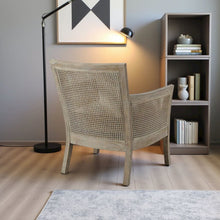 Elegant Beige Wingback Chair – Classic Push Back Recliner for Living Room