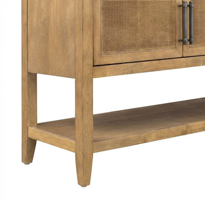 2-Door Storage Console Table with Sturdy Frame and Sleek Design