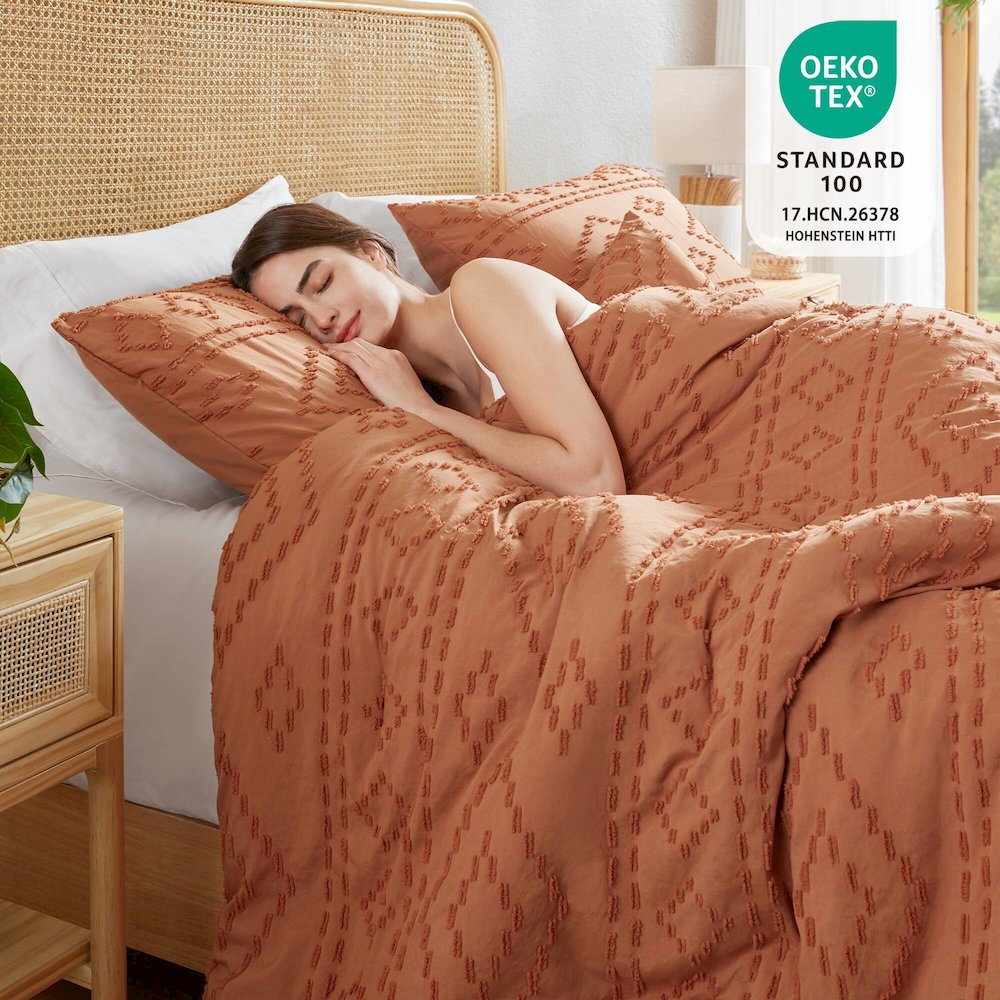 Gigi Comforter Mini Set, Terracotta color