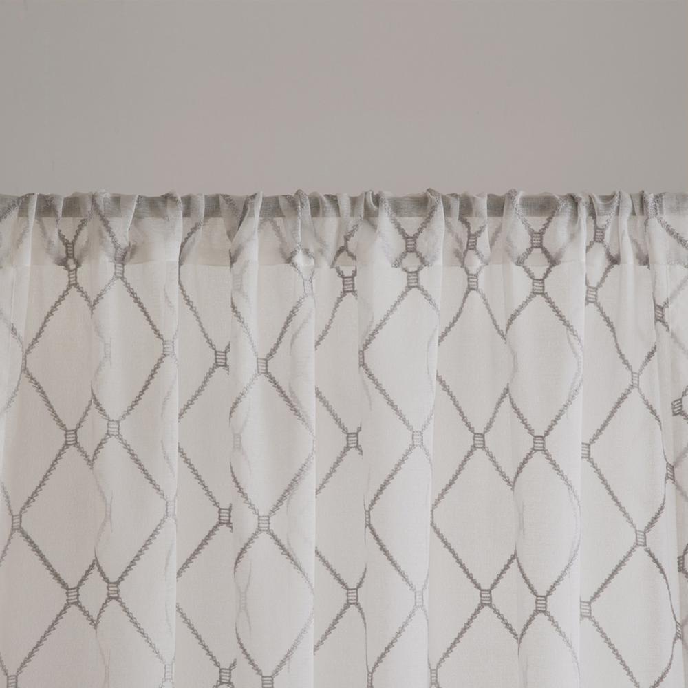 Diamond Sheer Window Curtain Panel