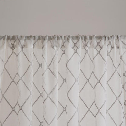 Diamond Sheer Window Curtain Panel