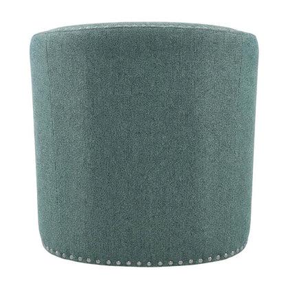Teal Swivel Chair with Multi-Pattern Fabric and Comfortable Design