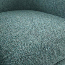 Teal Swivel Chair with Multi-Pattern Fabric and Comfortable Design