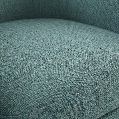 Teal Swivel Chair with Multi-Pattern Fabric and Comfortable Design