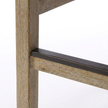 Solid Wood Frame Cane Back Counter Stool with Woven Detail