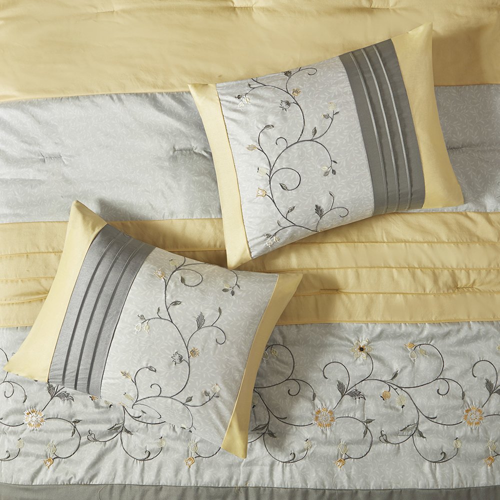Embroidered 7 Piece Comforter Set