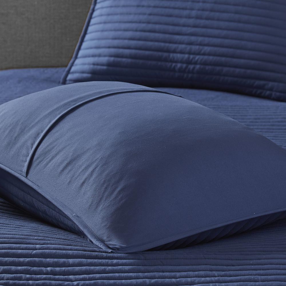 Serene Watercolor Stripe Seersucker Comforter Set, Belen Kox