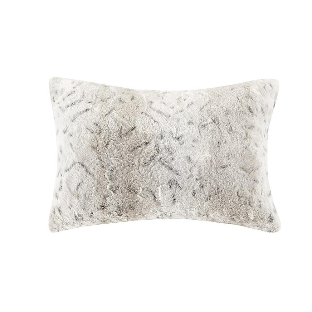 Zuri Snow Leopard Faux Fur Comforter Set, Belen Kox
