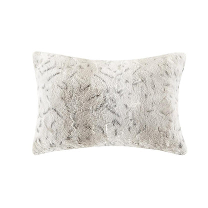 Zuri Snow Leopard Faux Fur Comforter Set, Belen Kox