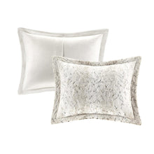 Zuri Snow Leopard Faux Fur Comforter Set, Belen Kox