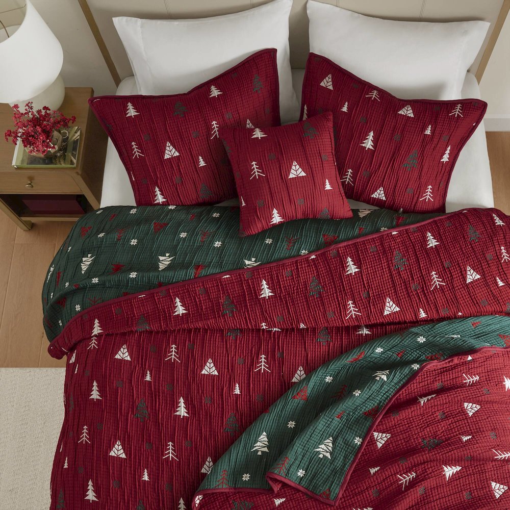 Winter Coverlet Mini Set, Red color