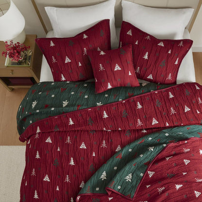 Winter Coverlet Mini Set, Red color