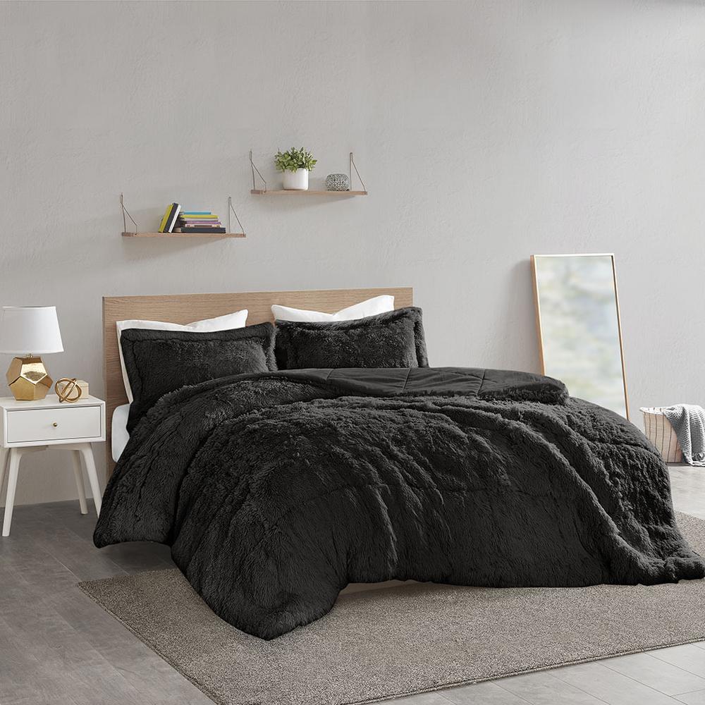 Shaggy Long Fur Comforter Set, Belen Kox