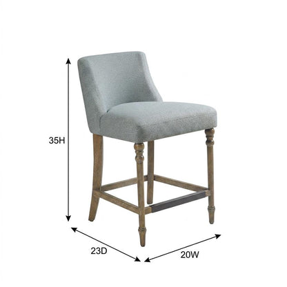 Upholstered Counter Stool with Solid Wood and Plywood Frame for Dining Room, N/A