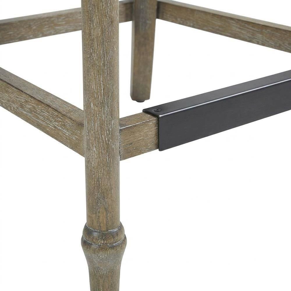 Upholstered Counter Stool with Solid Wood and Plywood Frame for Dining Room, N/A