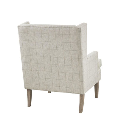 Beige Wingback Recliner Chair – Elegant Push Back Chair for Living Room