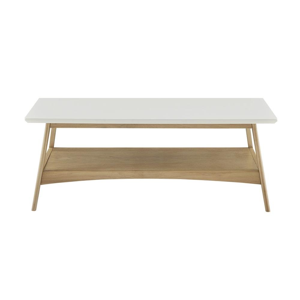 White Mid Century Modern Coffee Table – Stylish Luxury Living Room Piece
