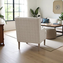 Beige Wingback Recliner Chair – Elegant Push Back Chair for Living Room