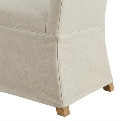 Beige Dining Chairs Set of 2 with Slipcovers, Upholstered Dining Chairs