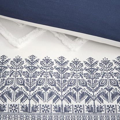 Navy Botanic Farmhouse Comforter Set, Belen Kox