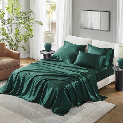 Satin Luxury Sheet Set in Emerald