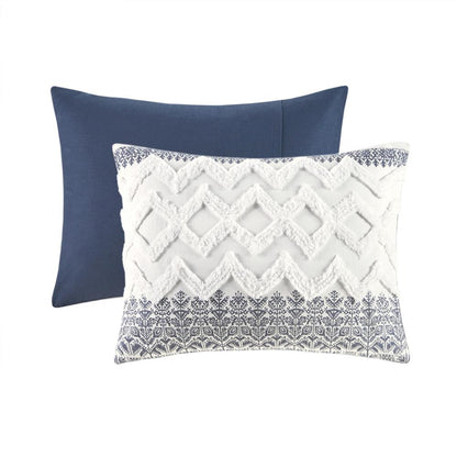 Navy Botanic Farmhouse Comforter Set, Belen Kox